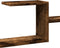 vidaXL - Wandschap - 104x15x49 - cm - bewerkt - hout - gerookt - eikenkleurig