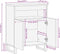 vidaXL - Dressoir - 60x33x75 - cm - massief - mangohout - zwart
