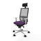 Bureaustoel met hoofdsteun Piqueras y Crespo 4B086N1 Paars