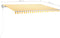 vidaXL - Luifel - automatisch - met - LED - en - windsensor - 400x300 - cm - geel - en - wit