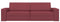 vidaXL - Vloersofa - Bed - 2-in-1 - Bordeauxrood - 245x150x60.5 - cm - Stof