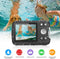 Waterdichte digitale camera voor kinderen, 16 MP Full HD 1080P, 8-voudige digitale zoom, onderwatercamera voor jongeren/beginners