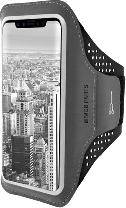 Mobiparts Comfort Fit Sport Armband - Samsung Galaxy A7 (2018) - Ademend materiaal - Zwart