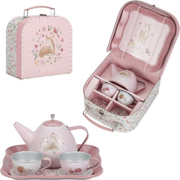 Little Dutch - Fairy Garden Theeservies - 2 theekopjes 2 schotels dienblad theepot - Multicolor