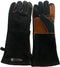 Xapron - BBQ Handschoen Suede - Set - zwart/cognac-Hitte bestendig tot 300 gr.