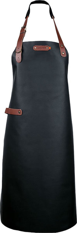 Xapron - Bovine Schort met Nekband Large Leer - Leer - Zwart