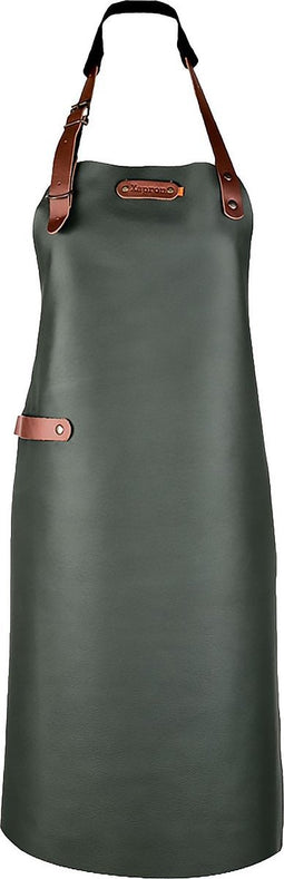 Xapron - Bovine Schort met Nekband Medium Leer - Leer - Groen