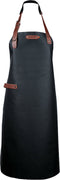 Xapron - Bovine Schort met Nekband Medium Leer - Leer - Zwart