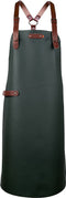 Xapron - Bovine Schort met Schouderbanden Medium Leer - Leer - Groen -