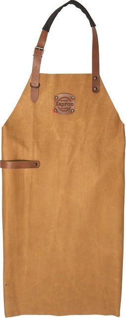 Xapron leren schort BBQ cognac lengte 74 cm