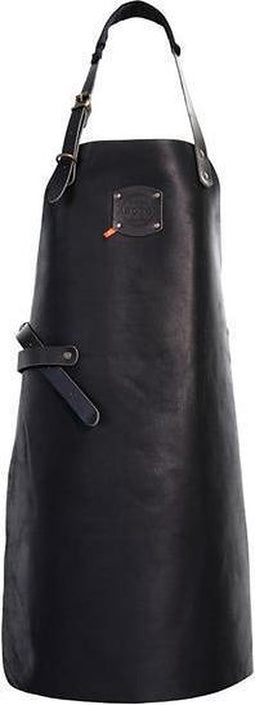 Xapron leren schort Ohio zwart lengte 89 cm