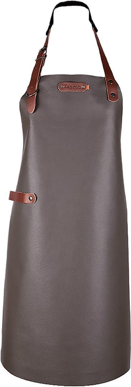 Xapron Luxe leren Schort Bovine - Taupe - M