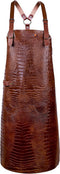 Xapron - New York Caiman Schort met Schouderbanden XL Leer - Leer - Bruin -