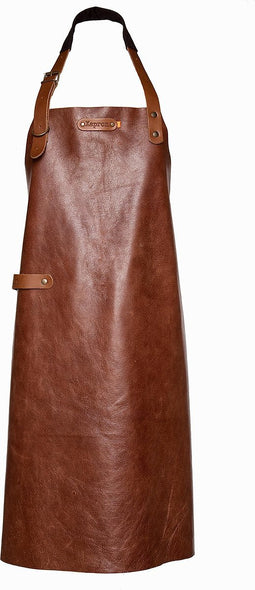 Xapron - New York Schort met Nekband Large Leer - Leer - Bruin