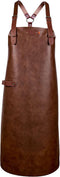 Xapron - New York Schort met Schouderbanden Large Leer - Leer - Bruin -