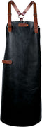 Xapron - New York Schort met Schouderbanden Large Leer - Leer - Zwart -