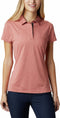 Columbia Bryce Polo - Dames Poloshirt - Omni-Shade™ UPF 50 Omni-Wick™ - Dark Coral Heat - Maat S