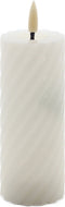 swirl led kaars ivoor 5x12,5cm