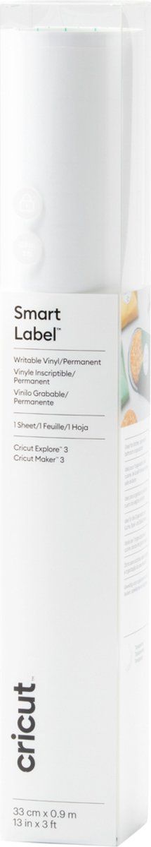 Cricut Beschrijfbaar Smart Vinyl Permanent 33x91cm – Transparant