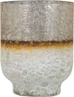 Vaas Kristal Gouden Wit 15 x 15 x 19 cm