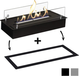 Xaralyn Bio-ethanol brander L met inbouwprofiel - veilig en makkelijk inbouwen - 3 KW verwarming
