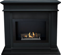 Xaralyn Elda BRI-MDB bio-ethanol open haard - Zwarte MDF haardombouw - 1,5 KW verwarming