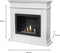 Xaralyn Elda BRI-MDB bio-ethanol open haard - Zwarte MDF haardombouw - 1,5 KW verwarming
