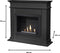 Xaralyn Elda BRI-MDB bio-ethanol open haard - Zwarte MDF haardombouw - 1,5 KW verwarming