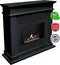 Xaralyn Elda BRI-MDB bio-ethanol open haard - Zwarte MDF haardombouw - 1,5 KW verwarming
