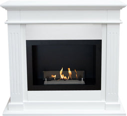 Xaralyn Elda BRI-MDW bio-ethanol open haard - Witte MDF haardombouw - 1,5 KW verwarming