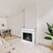 Xaralyn Elda BRI-MDW bio-ethanol open haard - Witte MDF haardombouw - 1,5 KW verwarming