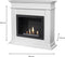 Xaralyn Elda BRI-MDW bio-ethanol open haard - Witte MDF haardombouw - 1,5 KW verwarming
