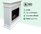 Xaralyn Elda BRI-MDW bio-ethanol open haard - Witte MDF haardombouw - 1,5 KW verwarming