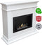 Xaralyn Elda BRI-MDW bio-ethanol open haard - Witte MDF haardombouw - 1,5 KW verwarming