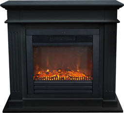 Xaralyn Elda ELU-MDB elektrische open haard - Zwarte MDF haardombouw- 1400 Watt verwarming - afstandsbediening