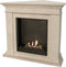 Xaralyn Kos-Corner BIU bio-ethanol open haard - Hoekhaard - Witte natuurstenen haardombouw - 3 KW verwarming