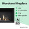 Xaralyn Serra bio-ethanol wandhaard - Wit - sfeerhaard - 1,5 KW verwarming