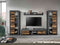 Furnilux Jam - Combinatie Tv meubel - Deels open deels dichte kast - Bruin - 35x159x235cm