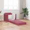 vidaXL - Vloersofa - Bed - 2-in-1 - Wijnrood - 74x77x81 - cm - Velvet