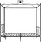 vidaXL - Hemelbedframe - metaal - zwart - 180x200 - cm
