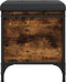 vidaXL - Opbergbankje - 42x42x45 - cm - bewerkt - hout - gerookt - eikenkleurig