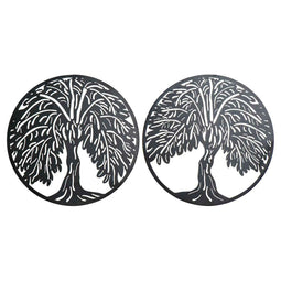 Wanddecoratie DKD Home Decor Boomstructuur Metaal (2 pcs) (40 x 1 x 40 cm)