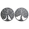 Wanddecoratie DKD Home Decor Boomstructuur Metaal (2 pcs) (40 x 1 x 40 cm)