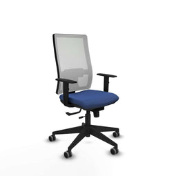Piqueras y Crespo 1D066G0 - Bureaustoel - Verstelbare hoogte met armleuning en lumbaalsteun - Marineblauw