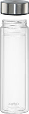 Xavax Glazen fles, 450 ml, met beschermhoes, inzet, voor koolzuur en wam/koud