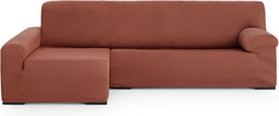 Hoes voor chaise longue met korte armleuning links Eysa ULISES Bruin 170 x 110 x 310 cm