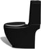 vidaXL - Toilet - met - afvoer - achter - keramiek - zwart