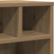vidaXL - Printerstandaard - met - Wielen - Artisan - Eiken - 41x32x48 - cm