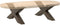 vidaXL - Salontafelpoten - 2 - st - X-vormig - 70x(42-43) - cm - staal - naturel