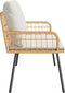 vidaXL - Tuinbank - Natuurlijk - 114x64x78 - cm - Poly - Rattan